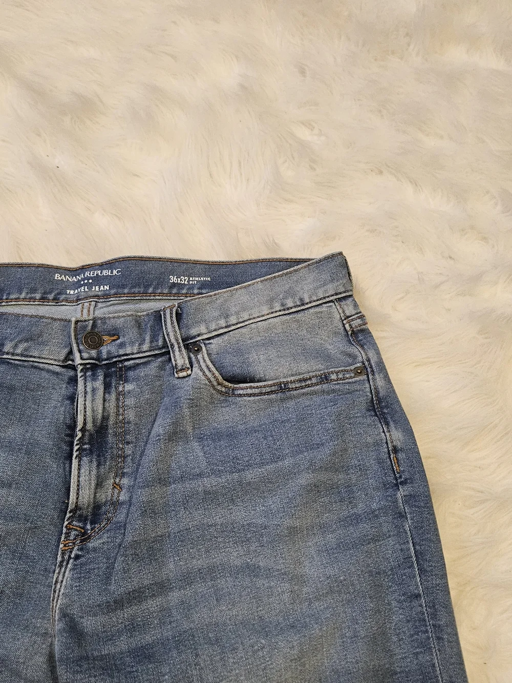 Banana Republic Men's Slim Straight Jeans - Light Blue Wash